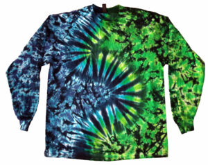 Green ZigZag Longsleeve Tie Dye